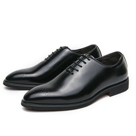 Mens Dress Shoes Casual Business Formal Oxford Derby Dress Leather Sneakers Simple Comfortable Lacing up Walk Office Loafers Flats Shoes for Men