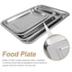 thumbnail image 3 of Platos de acero inoxidable gruesos para servir alimentos, 4 unidades, multifuncionales, para frutas, pan, postres, aperitivos, vajilla para el hogar, comedor y restaurante (plateado), 3 of 5