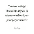thumbnail image 2 of ArtsyQuotes 12x14 White Modern Wood Framed Museum Art Print Titled - Brian Tracy Quote: High Standards, 2 of 4