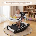 thumbnail image 6 of PRVAETU 5 in 1 Baby Walker (Walk,Jumper,Rocking,Push,Eating Mode) for Boys Girls,Foldable,Music & Light,Height Adjustable,Wheel for Infant Babies,Blackstar, 6 of 6