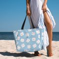 thumbnail image 6 of KdxioCartoon Sushi for Beach Bag for Women Large Beach Tote Bag Waterproof Sandproof Swim Bag with Zipper Pockets Beach Vacation Travel, 6 of 7