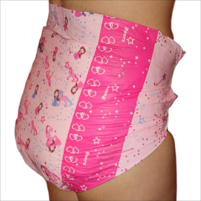 rearz Rearz - Princess Pink - Adult Diaper (12 Pack) (X-Large, 50'' - 60'')