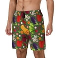 thumbnail image 2 of Uemuo Begetable Pattern Mens Swim Trunks Quick Dry Board Shorts with Mesh Lining, Stretch Beach Shorts Quick Dry No-Chafing Board Shorts-Medium, 2 of 9