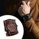 thumbnail image 3 of Reloj de pulsera para hombre, estilo Hip Hop, hebillas, reloj de pulsera versátil para hombre, reloj de cuero para ir al trabajo, San Valentín y Marrón, 3 of 8