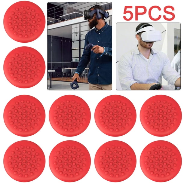 5 Pares Tapas Balancín Controlador Silicona para Pulgar Meta Quest 3() Color Rojo