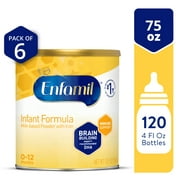 Enfamil Infant Formula, Milk-based Baby Formula with Iron, Brain-Building Omega-3 DHA & Choline, Dual Prebiotic Blend for Immune Support, Baby Milk, 75 Oz Powder Can