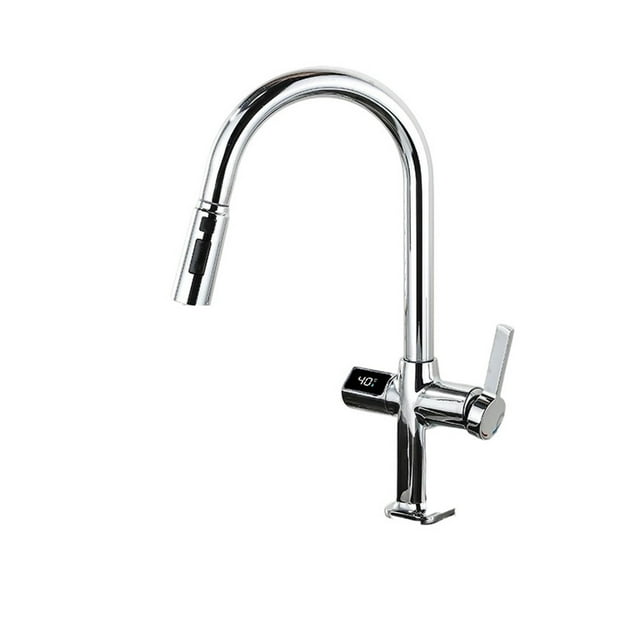 Black Kitchen Faucet Gourmet Faucet, Kitchen Pull Out Kitchen Sink Faucet, Digital Display Function Rotatable Kitchen Taps ,Versatile Features