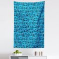 thumbnail image 1 of Bicycle Tapestry, Antique Cartoon Style Bikes on Blue Background Retro Pattern with Wheels, Fabric Wall Hanging Decor for Bedroom Living Room Dorm, 5 Sizes, Blue Black and White, by Ambesonne, 1 of 1