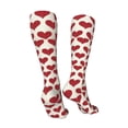 thumbnail image 3 of Honeii Love Print Calf Socks Sports Socks Seamless Toe, Trouser Socks,Knee High Long Socks for Women and Men-One Size, 3 of 8
