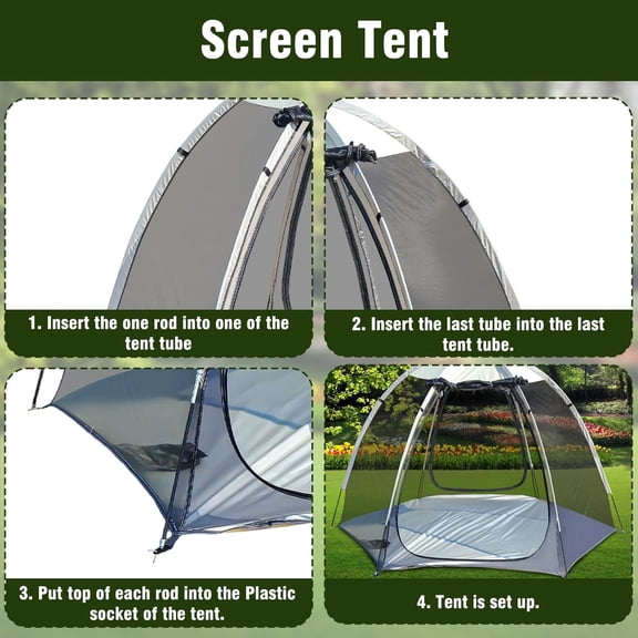 Screen House Tent Portable Canopy with Mosquito Net Outdoor Room Perfect for  Backyard Gazebo Picnic Mesh
