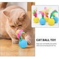 thumbnail image 4 of CHIKANSTORE 25PCS Cat Ball Toy, 1.5" Colorful Cat Toys with Feathers Interactive Cat Balls Cat Golf Toy Sports Ball for Indoor Cats, 4 of 6
