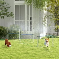 3 Piece Dog Agility Training Equipment Set, Dog Agility Set with Adjustable Height Hurdles
