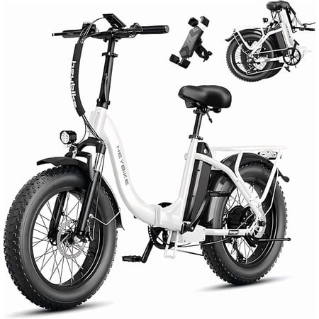 Heybike Ranger 2.0 Electric Bike for Adults, 1400W Peak Motor Foldable Ebike with 600Wh Removable Battery, 20" Fat Tire All-Terrain Electric Bicycle with Front Suspension, UL 2849