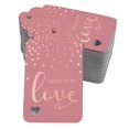 thumbnail image 1 of Inkdotpot Made With Love Text Bottle Tag Real Rose Gold Foil Favor Hang Tags 50 Pack, 1 of 6