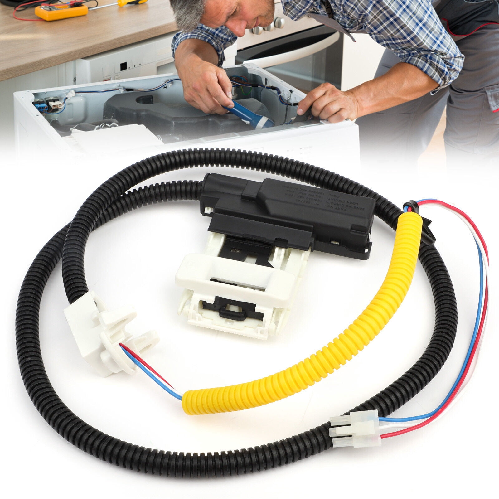 Replacement Washing Machine Lid Lock Switch Cable for Whirlpool, Maytag, Amana, Kenmore, Crosley, Admiral, Roper, Inglis