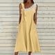thumbnail image 2 of Vestido de Verano Casual sin Mangas Gradual de las Mujeres Vestido Largo con Cuello en V, Vestido de Vacaciones de Poliéster Suave, 2 of 7