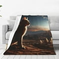 thumbnail image 1 of KLL Pyramid Desert Cat Pattern Fleece Throw Blanket,Fleece Throw Blankets for Couch & Bed All Season Use-60"x50", 1 of 7