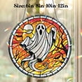 thumbnail image 2 of Lotusprinthandmade Halloween White Ghost Custom Shape Broken Glass Hologram Ornament 4in, Halloween White Ghost Gift Ornament, 2 of 5