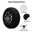 thumbnail image 2 of Naloa Sunflowers PVC Leather Spare Tire Wheel Cover for Car Truck SUV Camper Trailer Universal Fit many size14 inch, 2 of 6