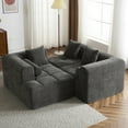 thumbnail image 4 of SOULART Modern 101.2" Modular Sectional Sofa with Storage Pockets, Deep Seating & Pillows - 3-Seat Combo (American Design, Chenille Fabric),Boneless sofa,Gray, 4 of 14
