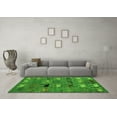 thumbnail image 3 of Ahgly Company Indoor Rectangle Abstract Green Modern Area Rugs, 7' x 10', 3 of 4