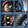 thumbnail image 2 of Upgrade 4-Stroke Gas Dirt Bike,39cc Gas Powered Off-Road Mini Bike,Mini Dirt Bike with 20mph Max Speed & 27 miles Max Range,Adjustable Suspension, Dual Disc Brakes,Epa Certified,BLACK, 2 of 9