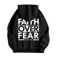 thumbnail image 3 of Christian Hoodies for Men 2025 Faith Over Fear Hoodie Hooded Sweatshirt with Pockets Pullover Hoodie Mens Hoodies, 3 of 7
