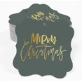 thumbnail image 2 of Inkdotpot Real Gold Foil Merry Christmas Tags Favor Bracket Shape Hang Pack Of 100 Paper Tags, 2 of 6