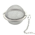 thumbnail image 1 of thinsony Stainless Steel Mesh Tea Ball with Chain Tea Infuser Strainers Interval Diffuser for Drain Rinse Coffee Rice, M, 1 of 8