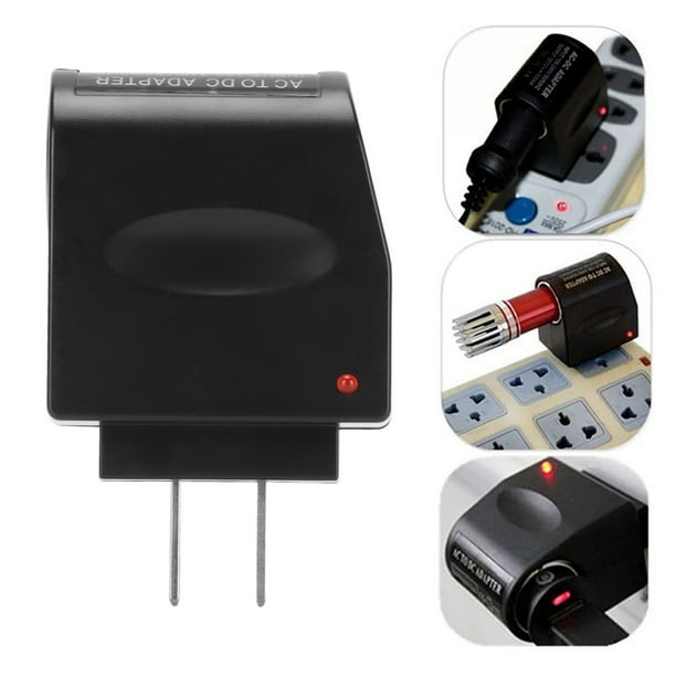 Adaptador De Fuente De Alimentación Para Automóvil, CA Profesional A Adaptador De Corriente Para Automóvil De CC 100-240 V Con Indicador LED Para Automóvil