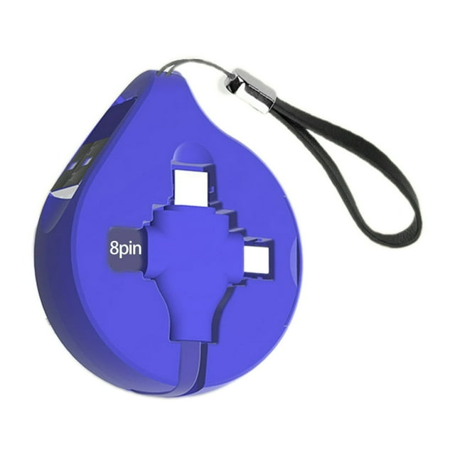 Charging Cable Retractable 5 Gear Length Type C/Micro USB Bending Resistance 3A 1M Lanyard Charger Cord for Home