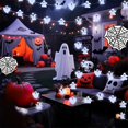 thumbnail image 4 of Guirnalda de Luces Decorativas de Halloween | 5 M (16.4 Pies) | 50 Led | Material Abs | Color Blanco | Funciona con Pilas | Decoración Otoñal para Interiores y Exteriores | Diseño con Hojas de Arce y, 4 of 6