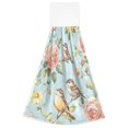 thumbnail image 2 of Wobogo Rose Sparrow Drawing Hand Towel Set of 2 Absorbent for Kitchen and Bathroom With Velcro Hanging Loop 18.2×14in, 2 of 7