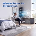 thumbnail image 3 of Atilioo Oscillating Pedestal Fan with Remote, Standing Fan with Timer, 3 Speeds, Strong Wind, Adjustable Height, Quiet Operation, White, 3 of 8