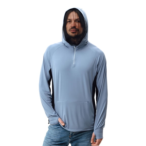 Relexit Men's UPF 50 Sun Protection Mosquito Jacket with Face Cover, Lightweight Long Sleeve Bug Shirt