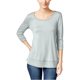 thumbnail image 2 of Blusa de gasa con textura Style & Co Mujer Verde Grande Pull-over, 2 of 2