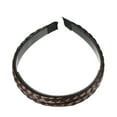 thumbnail image 6 of Unique Bargains Headband Double Strands Synthetic Hair Plaited 0.67" Wide Headband Braid Braided with Teeth Deep Brown, 6 of 7