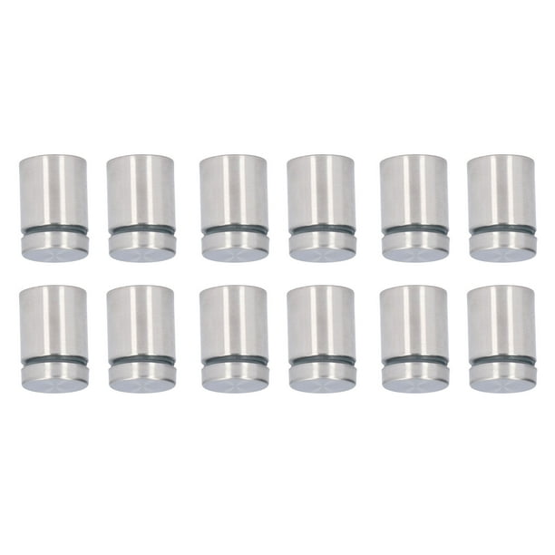 12Pcs Standoff Screw Stainless Steel Wall Sign Standoff 19x25mm Wall Mount  Advertising Fastener Set Kit Silver For Hanging Acrylic Picture Frame 