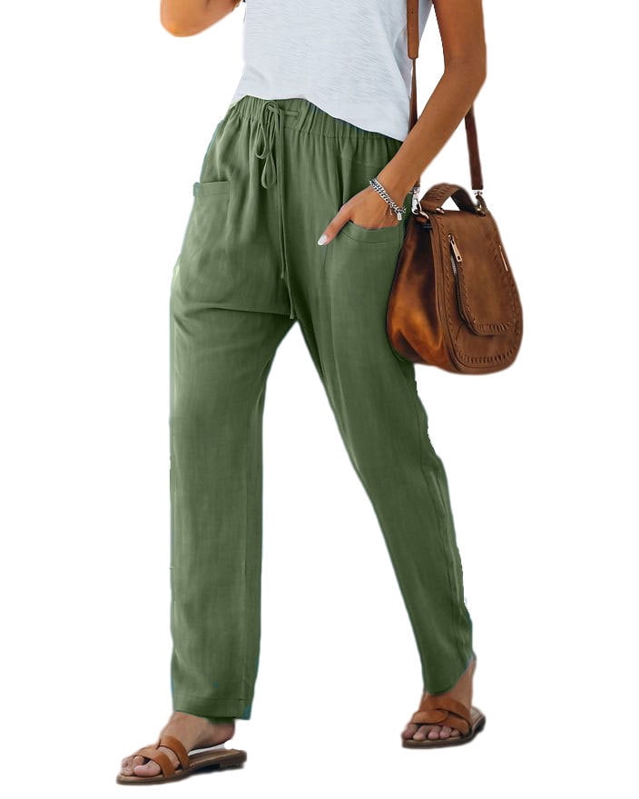 Women'S Loose Casual Printed Elastic Waist Pants Set
