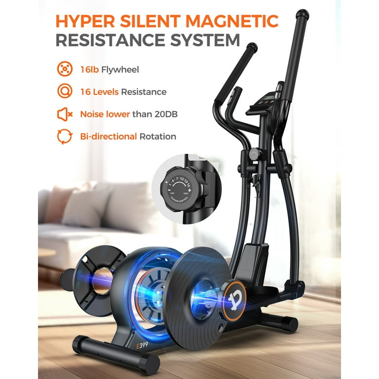 Elliptical Machine for Home Use Elliptical Exercise Machine Silent Magnetic Elliptical Training Machines LCD Monitor