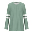 thumbnail image 7 of YueHuiYing Long Sleeve Shirts for Women Fall Winter Clothes Crew Neck Casual Tops Loose Fit Tees Fashion Outfits, 7 of 7