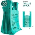 thumbnail image 2 of Stock Your Home Bolsas de comestibles ecológicas (100 unidades) Bolsas de comestibles – Bolsas de compras reutilizables de agradecimiento de supermercado, bolsas de camiseta reciclables, bolsas de bas, 2 of 5