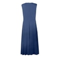 thumbnail image 5 of Spring Dresses For Women 2024 Summer Sexy Deep V Neck Formal Sleeveless Long Dress Gradient Zipper Swing Sundress Tank Loose Sundress with Pocket, 5 of 5