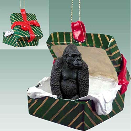 Gorilla Gift Box Christmas Ornament - DELIGHTFUL!