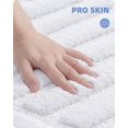 thumbnail image 2 of Alfombrilla de baño antideslizante, alfombrilla absorbente para baño, alfombrilla de ducha de microfibra suave, lavable a máquina, 40 x 60 cm, color blanco, 2 of 5