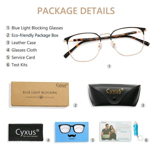 Cyxus Lentes Filtro Azul para Computadora Mujers Antireflejantes