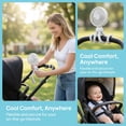 thumbnail image 4 of qolami Portable Stroller Fan, Mini Clip On Fan with 360° Rotate Flexible Tripod, 3 Speeds Battery Operated Personal Small Handheld Fan for Bike Treadmill Travel Camping, 4 of 8