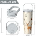 thumbnail image 5 of 1pc deer 30oz Tumbler with Straw & Handle - Insulated Stainless Steel Cup | Holiday Gift for Man Women (Christmas, Valentine's, Birthday), 5 of 7