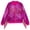 Hot Pink, variant on Girls Sequin Jacket Kids Toddler Glitter Shiny Zip Up Metallic Coat Trendy Outwear Size 12-14 Years
