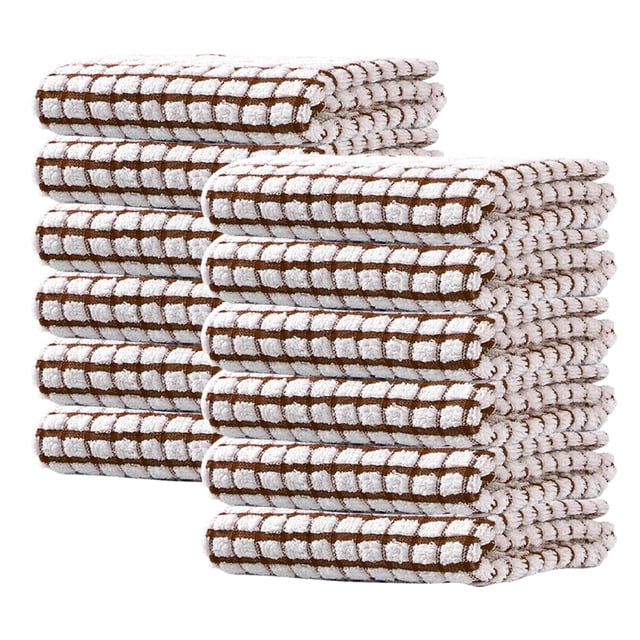 Checke Toallas Decorativas Mano Absorbentes Hilo Algodón para Uso Diario Rojo
